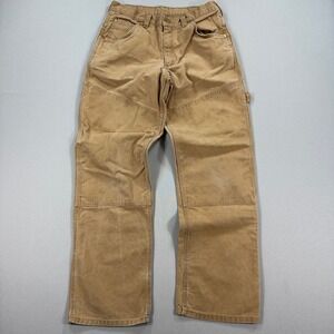 Tough Duck Carpenter Pants Men's 31x31 Brown Canvas Double Knee Workwear Utility